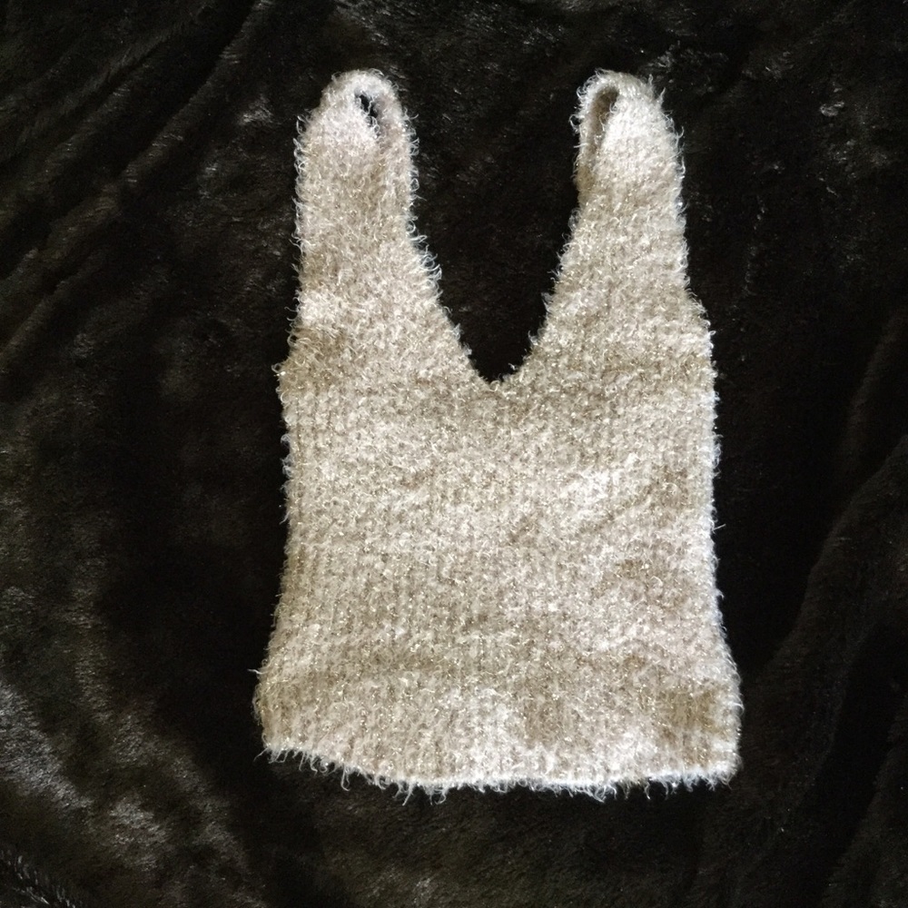 Urban Outfitters Fuzzy Crop Tank Sweater NWOT